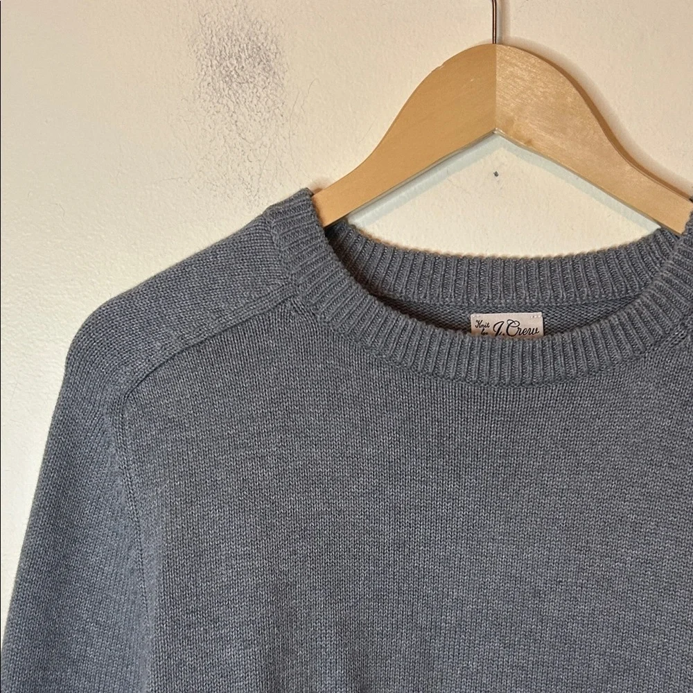 J. Crew Men's Heritage Cotton Crewneck Charcoal Sweater